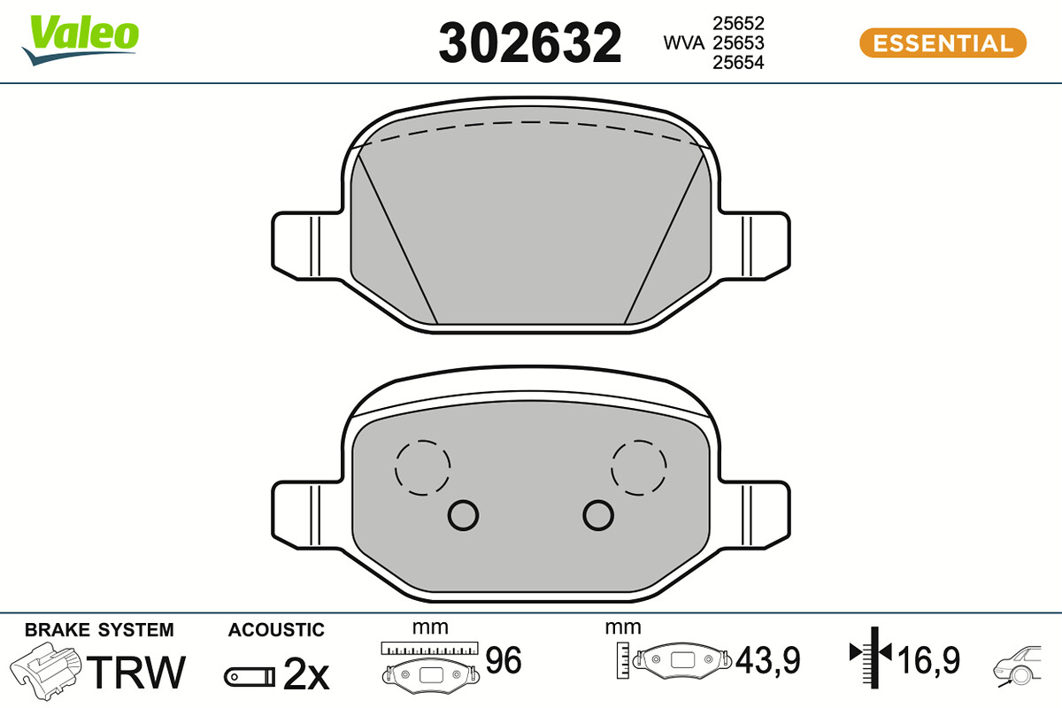 BRAKE PADS FIRST FIAT 500L RR